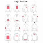 Custom Logo Placement Diagram for hoodie