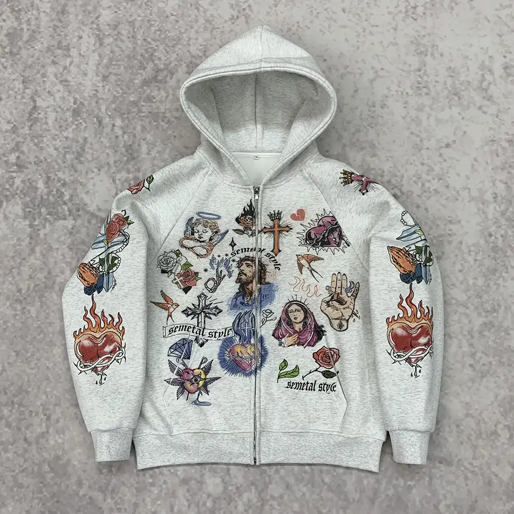 Custom DTG Digital Printing Hoodie-BG072-front