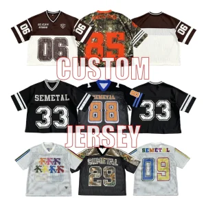 Custom Polyester Mesh Jersey Manufacturer T-shirts Sports Football Shirt for Men