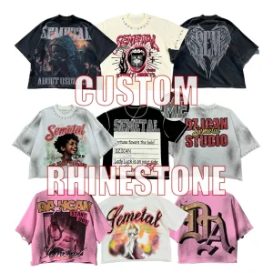 DTG Printed Rhinestone T-Shirts Series