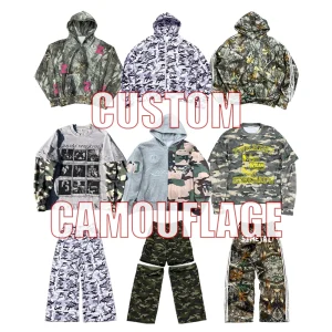 Custom DTG Camo Hoodies | All-Over Digital Print Camouflage Hoodie