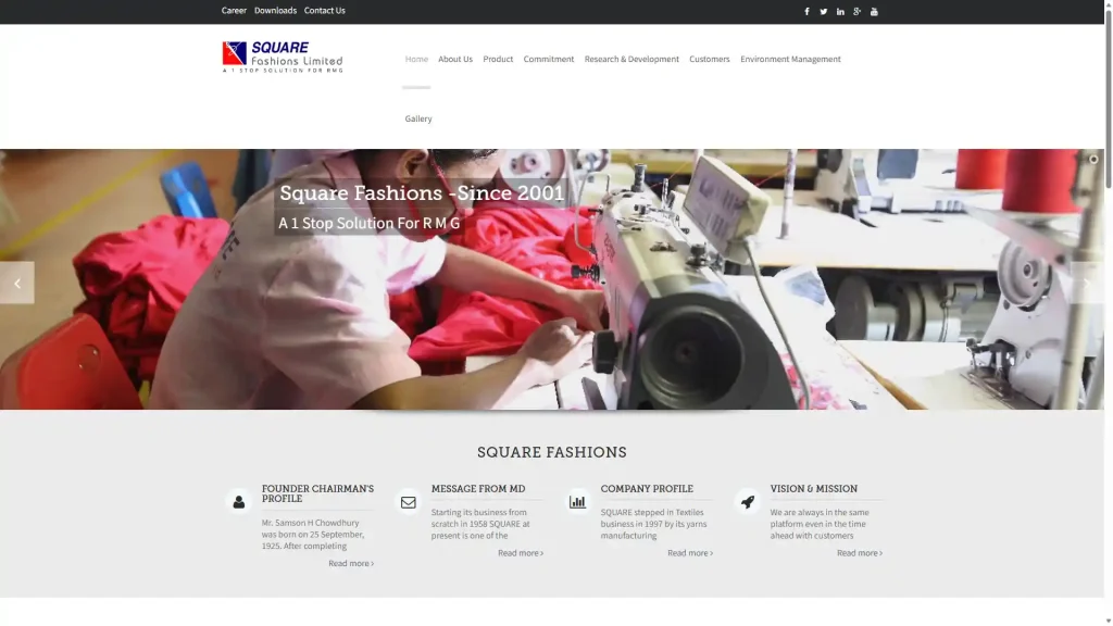 Square Fashions Web Site