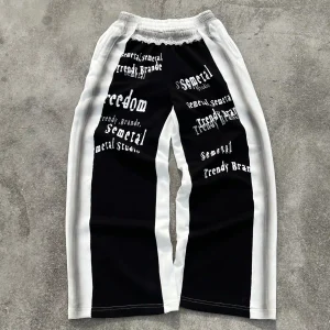 360gsm French Terry Sweatpants with Offset Screen-Printed Pattern & Offset Waistband