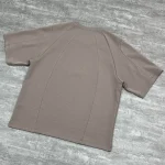 Angled back flat lay of the private label oversized structural tee supplier sample