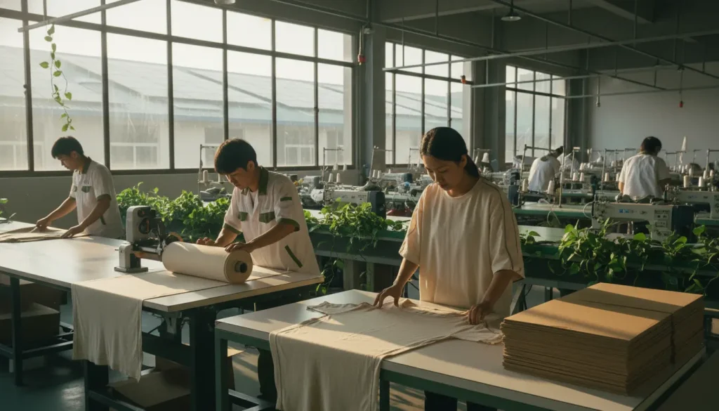 Sustainable & Eco-Friendly Clothing Manufacturing in Guangzhou 20 modern sustainable clothing factory floor in Guangzhou