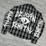 Detail shot of back collar star embroidery on OEM mesh apparel.