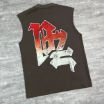 High-resolution detail of vintage racing graphic print on custom clothing blank.