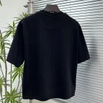 Hanging back view of the blank vintage washed heavyweight tee for OEM customization.