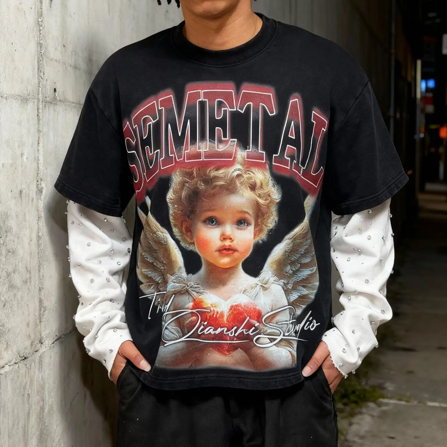 Top Custom Oversized Mesh Shirt 180GSM | OEM Low MOQ 5 穿IMG E7791 AI 1