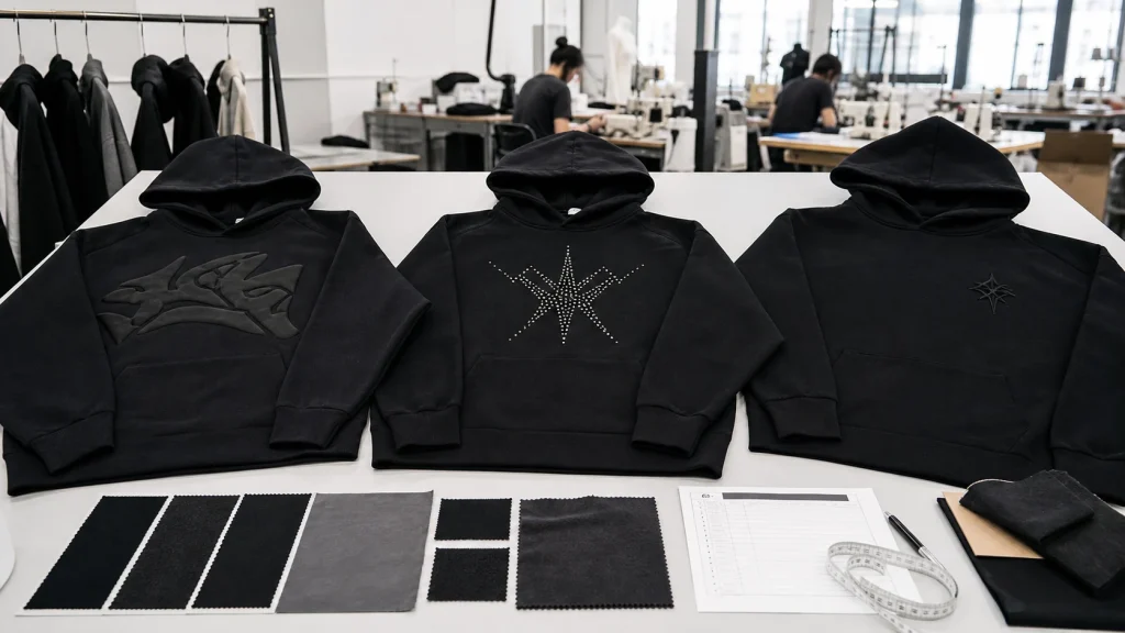 Puff Print vs Rhinestone vs Embroidery: Durability, Cost & Best Use Cases for Streetwear in 2026 15 puff-print-vs-rhinestone-vs-embroidery-hero