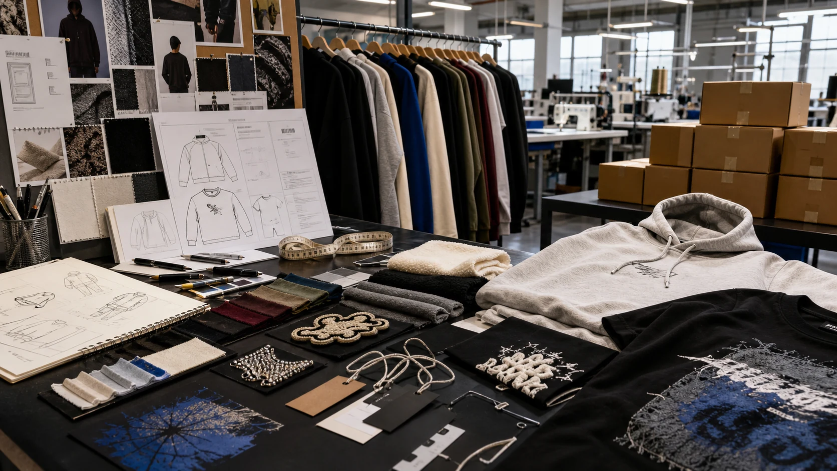 Streetwear product development turns creative direction into production-ready garments.