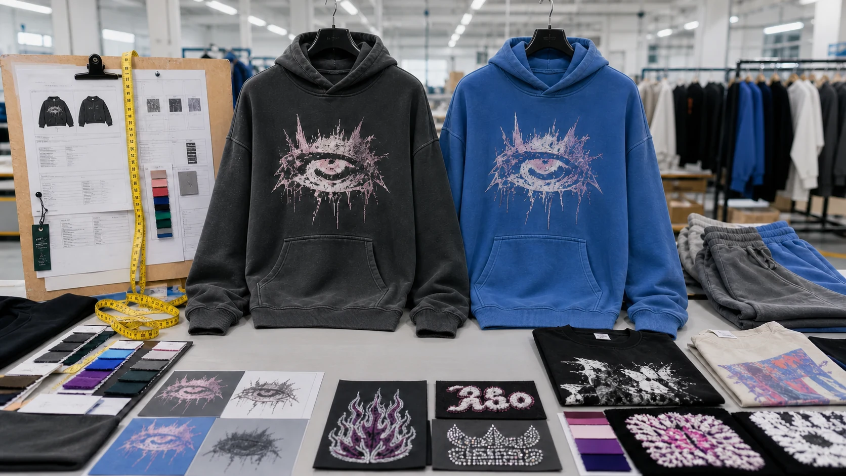 Streetwear quality control should connect approved samples, bulk garments, trims, fabric and decoration records.